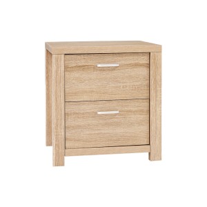 Artiss Bedside Table 2 Drawers, Pine, 48x39x53cm, Beige - MAXI Series, Modern Storage Solution