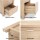 Artiss Maxi 2x Bedside Tables with 2 Drawers, Thick Pine Look, 48x39x53cm, Modern Storage Nightstands, Beige