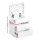 Artiss LED Bedside Table, 2 Drawers, Lift-up Storage, 16-Colour LED, Gloss White, 45x35x52.5cm, Modern Design