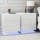 Artiss 2x LED Bedside Tables - 3 Drawers, 16 Colours, High-Gloss UV Finish, Modern White Design, 53x35x60cm,