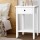 Artiss BOWIE White Bedside Table - 1 Drawer, Shelf, E1 MDF, 50x30x74cm, Retro Knob, Non-Toxic Finish,