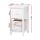 Artiss Claire Bedside Table Set of 2, 1 Drawer with Wicker Basket, Rustic White, Paulownia Wood, 25x30x45cm