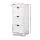 Artiss Bedside Table Bathroom Storage Cabinet 3 Drawers White, Solid Paulownia Wood, 30x30x64cm, Fully Assembled