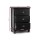 Artiss Vintage Black Bedside Table 3 Drawers - Solid Paulownia Wood, Curved Accents, Anti-Slip, No Assembly Needed
