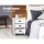 Artiss 2x Bedside Table 3 Drawers Vintage White, Solid Paulownia Wood, 45x30x62.5cm, No Assembly, Wall Mount