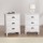 Artiss 2x Bedside Table 3 Drawers Vintage White, Solid Paulownia Wood, 45x30x62.5cm, No Assembly, Wall Mount