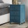 Artiss Bedside Table 3 Drawers Vintage Blue - Solid Paulownia Wood, Metal Handles, No Assembly, 45x30x62.5cm
