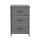 Artiss Grey 3-Drawer Storage Dresser – MDF Tabletop, Metal Frame, 47x30x73cm, Adjustable Feet, Easy Assembly