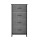 Artiss 4 Drawer Tallboy Chest of Drawers Storage Dresser, Grey, MDF Tabletop, Metal Frame, 47x30x94cm, Modern Style