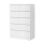 Artiss Chest of Drawers, 6-Drawer, High-Density Particle Board, White, 80x40x121cm, Contemporary Design, Durable Storage