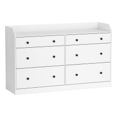 Artiss Chest of Drawers, Particle Board, 6-Drawer, White, 138x40x84cm - Durable, Contemporary Storage Solution Artiss Chest of Drawers, Particle Board, 6-Drawer, White, 138x40x84cm - Durable, Contemporary Storage Solution