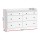 Artiss Chest of Drawers, Particle Board, 6-Drawer, White, 138x40x84cm - Durable, Contemporary Storage Solution