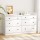 Artiss Chest of Drawers, Particle Board, 6-Drawer, White, 138x40x84cm - Durable, Contemporary Storage Solution