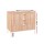 Artiss Chest of Drawers, Particle Board, Pine & White, 80x40x69cm, 3 Drawer Storage with Metal Legs & Handles
