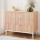 Artiss Chest of Drawers, Particle Board, Pine & White, 80x40x69cm, 3 Drawer Storage with Metal Legs & Handles