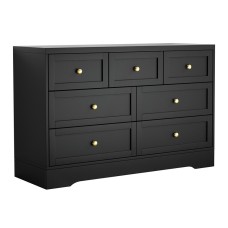 Artiss Black 7-Drawer Dresser Table - Stylish Chest with Metal Handles, Easy-Clean Finish, and High Weight Capacity Artiss Black 7-Drawer Dresser Table - Stylish Chest with Metal Handles, Easy-Clean Finish, and High Weight Capacity
