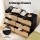 Artiss 6-Drawer Dresser Table Black & Pine, Fluted Doors, Metal Handles, 120x40x80cm, Scratch-Resistant Finish, Anti-Tip