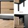 Artiss 6-Drawer Dresser Table Black & Pine, Fluted Doors, Metal Handles, 120x40x80cm, Scratch-Resistant Finish, Anti-Tip