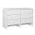 Artiss 6 Chest of Drawers Dresser Cabinet White 120cm MDF Fluted Front Push-to-Open Storage, Anti-Tip, Scratch-Resistant
