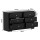 Artiss LEIF 6 Chest of Drawers Tallboy Cabinet Black, Contemporary Storage, 120x40x71.5cm, Metal Handles