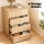 Artiss 4 Drawer Tallboy Dresser - Pine Finish, Fluted Front, 60x40x90cm, Scratch-Resistant, Easy Assembly, Anti-Tip Kit