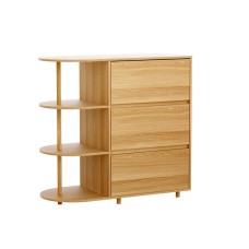 Artiss Chest of 3 Drawers and 3 Shelves Storage Cabinet, 100cm Pine, Particle Board, Modern Organiser Unit Artiss Chest of 3 Drawers and 3 Shelves Storage Cabinet, 100cm Pine, Particle Board, Modern Organiser Unit