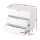 Artiss 3-Drawer Lowboy Cabinet, White, 80x45x85cm, Carved Design, Metal Handles, Smooth Runners, Easy Assembly