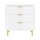 Artiss 3-Drawer Lowboy Cabinet, White, 80x45x85cm, Carved Design, Metal Handles, Smooth Runners, Easy Assembly