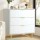 Artiss 3-Drawer Lowboy Cabinet, White, 80x45x85cm, Carved Design, Metal Handles, Smooth Runners, Easy Assembly