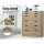 Artiss 6-Drawer Tallboy, E1 Particleboard, Oak Finish, 80x38x105.5cm, Scandinavian Design, Anti-Rust Runners