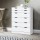 Artiss 6-Drawer Tallboy, High-Density Particle Board, White, 80x38x105.5cm, Bedroom Storage Dresser Cabinet