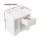 Artiss White Bedside Table - E1 Particle Board, 42x30x45cm, 1 Drawer, 2 Shelves, Metal Knob, Easy to Clean &