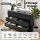 Artiss 6 Drawer Lowboy Chest of Drawers Black 120x39x82cm Melamine Groove Handle Smooth Runners 6-Drawer