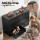 Artiss 6 Drawer Lowboy Chest of Drawers Black 120x39x82cm Melamine Groove Handle Smooth Runners 6-Drawer