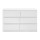 Artiss 6 Drawer Chest of Drawers Lowboy White 120x39x82cm Melamine Particle Board Smooth Runners 6 Drawers
