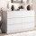 Artiss 6 Drawer Chest of Drawers Lowboy White 120x39x82cm Melamine Particle Board Smooth Runners 6 Drawers