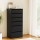 Artiss 6-Drawer Tallboy Dresser in Black - Sleek Handle-Free Design, 113cm High, Sturdy Particle Board, Easy Assembly