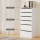 Artiss 6 Drawer Chest of Drawers Tallboy, 113cm White Dresser, Particle Board, Handle-Free, Sturdy, Modern Storage