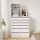 Artiss 6 Drawer Chest of Drawers Tallboy, 113cm White Dresser, Particle Board, Handle-Free, Sturdy, Modern Storage