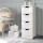 Artiss LEESA White 4 Chest of Drawers - Country Style Storage Cabinet with Durable MDF, Non-Toxic Finish & Ample Space