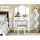 Artiss Dressing Table Stool Set, Hardwood & MDF, White, 79x40x138cm, Foldable Mirror, Elegant Provincial Style