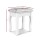 Artiss Dressing Table Stool, Linen Fabric, 37x27.5x45cm, White, French Provincial Style, Curved Cabriole Legs