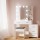 Artiss Dale White Dressing Table Set with Stool, 12 LED Bulbs & Adjustable Storage, 5 Drawers, Hollywood Mirror
