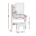 Artiss Dressing Table Set with Stool, MDF, 77x35x147cm, White, LED Mirror, Hollywood Style, Ample Storage