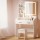 Artiss Dressing Table Set with Stool, MDF, 77x35x147cm, White, LED Mirror, Hollywood Style, Ample Storage