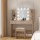 Artiss Hollywood-Style Dressing Table Set with LED Mirror, Foam-Padded Stool, MDF Wood, 2 Drawers, 108x40x135cm