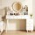 Artiss White Dressing Table Vanity Desk with LED Mirror USB Type C Charging Station and Six Drawers 100-120cm