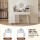 Artiss White Dressing Table Vanity Desk with LED Mirror USB Type C Charging Station and Six Drawers 100-120cm