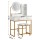 Artiss White Dressing Table Vanity with Adjustable LED Mirror Built in USB Type C Charging and Stool