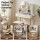 Artiss White Dressing Table Vanity with Adjustable LED Mirror Built in USB Type C Charging and Stool